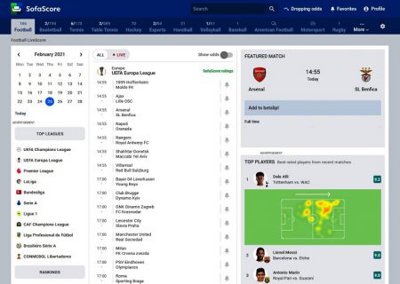 SofaScore, best option to follow sports live