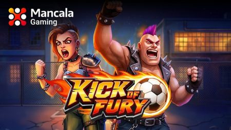 Play ‘Kick of Fury,’ by Mancala Gaming, and cash out before the goalkeeper stops you