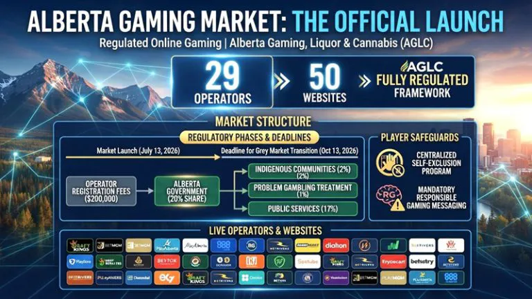 Canada: Alberta gaming market is now including 29 operators and 50 websites