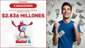 Argentina: Dos apostadores se llevaron en conjunto más de US$1,84 millón en el Quini 6