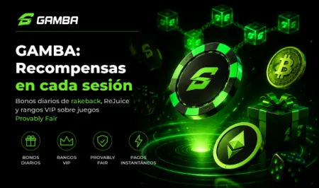 Gamba sitúa las recompensas en el centro de su casino cripto con bonos diarios de rakeback, ReJuice y rangos VIP