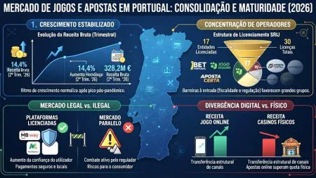 Portugal: A consolidação de um mercado de jogos atraente, que entrega grandes receitas para os operadores e boa arrecadação para o Estado