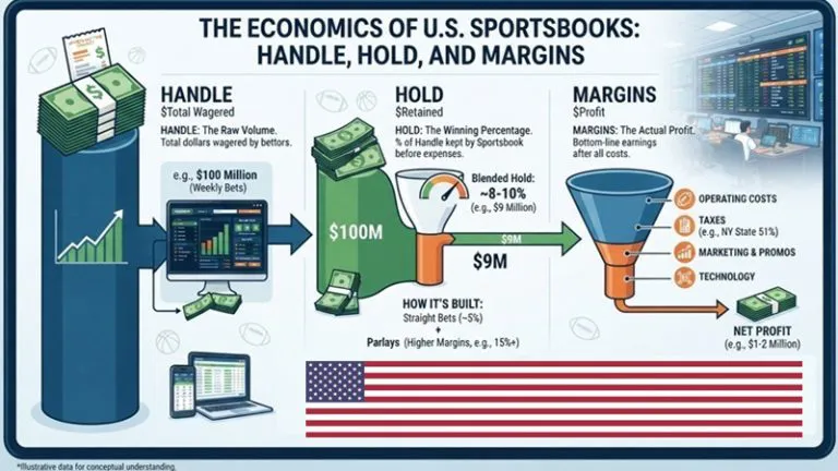 Hold, handle and margins: Inside the economics of U.S. sportsbooks